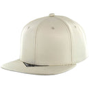 BLANK 6 PANEL PU SNAPBACK CAP