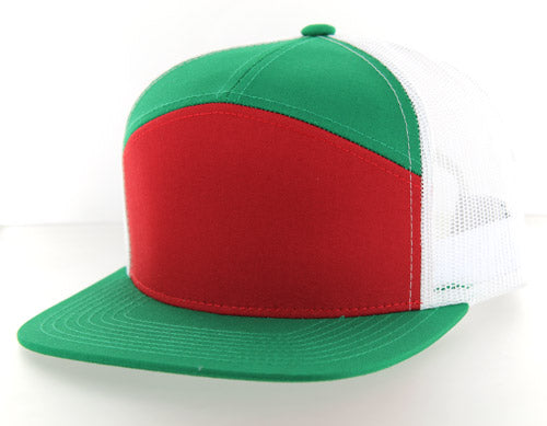 BLANK 7 PANEL MESH TRUCKER SNAPBACK CAP