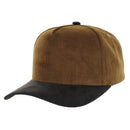 BLANK 5 PANEL CORDUROY HIGH CROWN SUEDE VISOR SNAPBACK