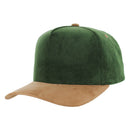 BLANK 5 PANEL CORDUROY HIGH CROWN SUEDE VISOR SNAPBACK