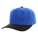 BLANK 5 PANEL CORDUROY HIGH CROWN SUEDE VISOR SNAPBACK