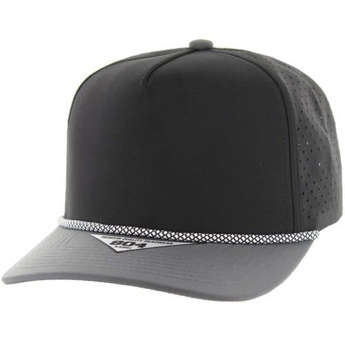 BLANK 5 PANEL ROPE LASER CUT SNAPBACK BALL CAP