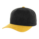 5 PANEL HIGH CROWN SUEDE LASER CUT, BUCKLE BACK SNAPBACK