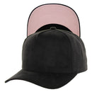 5 PANEL HIGH CROWN SUEDE LASER CUT, BUCKLE BACK SNAPBACK