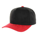 5 PANEL HIGH CROWN SUEDE LASER CUT, BUCKLE BACK SNAPBACK