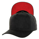 5 PANEL HIGH CROWN SUEDE LASER CUT, BUCKLE BACK SNAPBACK