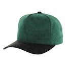 5 PANEL HIGH CROWN SUEDE LASER CUT, BUCKLE BACK SNAPBACK