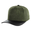 BLANK 5 PANEL SUEDE HIGH CROWN SLIGHT CURVE PU VISOR
