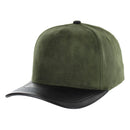 BLANK 5 PANEL SUEDE HIGH CROWN SLIGHT CURVE PU VISOR