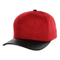 BLANK 5 PANEL SUEDE HIGH CROWN SLIGHT CURVE PU VISOR