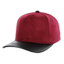 BLANK 5 PANEL SUEDE HIGH CROWN SLIGHT CURVE PU VISOR