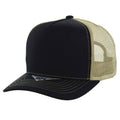 BLANK COTTON 5 PANEL SNAPBACK TRUCKER BALL CAP