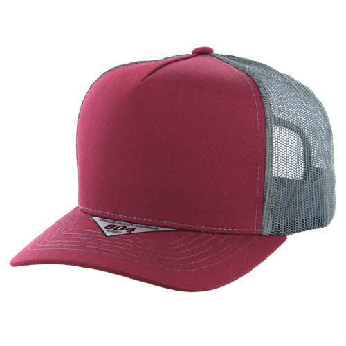 BLANK COTTON 5 PANEL SNAPBACK TRUCKER BALL CAP