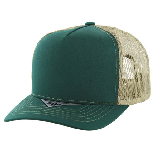 BLANK COTTON 5 PANEL SNAPBACK TRUCKER BALL CAP