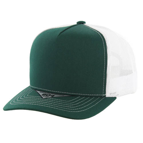 BLANK COTTON 5 PANEL SNAPBACK TRUCKER BALL CAP