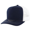 BLANK COTTON 5 PANEL SNAPBACK TRUCKER BALL CAP