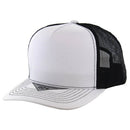 BLANK COTTON 5 PANEL SNAPBACK TRUCKER BALL CAP