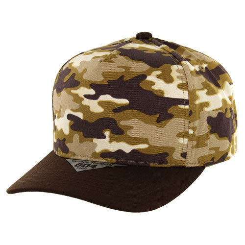 BLANK COTTON 5 PANEL SNAPBACK BALL CAP