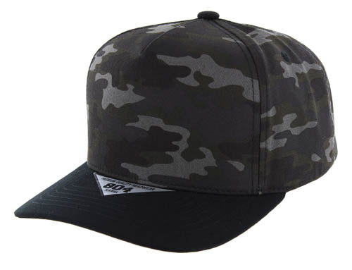 BLANK COTTON 5 PANEL SNAPBACK BALL CAP