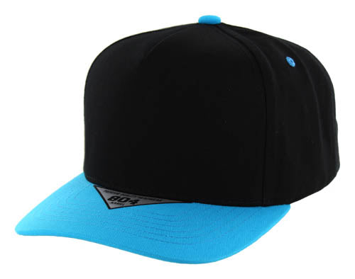 BLANK COTTON 5 PANEL SNAPBACK BALL CAP