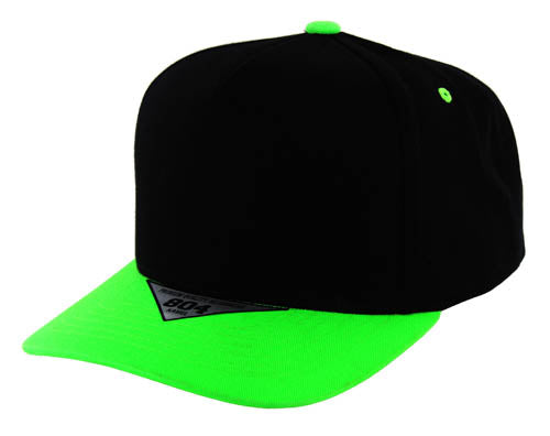 BLANK COTTON 5 PANEL SNAPBACK BALL CAP