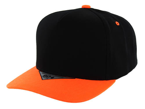 BLANK COTTON 5 PANEL SNAPBACK BALL CAP