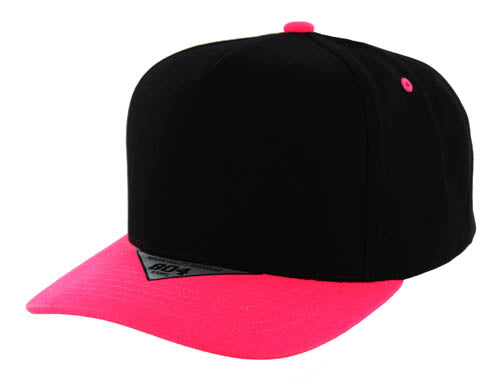 BLANK COTTON 5 PANEL SNAPBACK BALL CAP