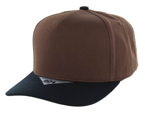 BLANK COTTON 5 PANEL SNAPBACK BALL CAP