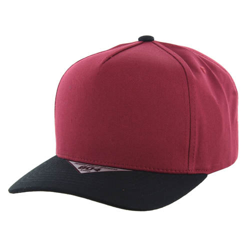 BLANK COTTON 5 PANEL SNAPBACK BALL CAP