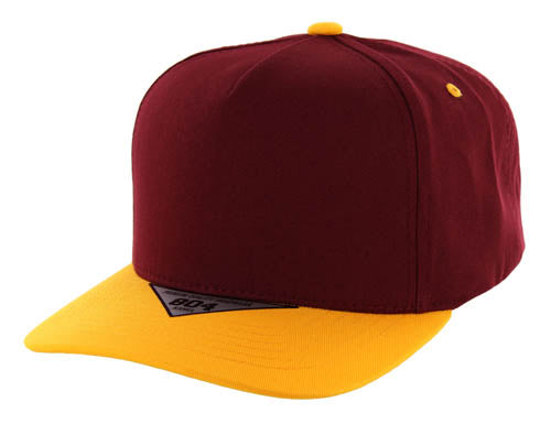 BLANK COTTON 5 PANEL SNAPBACK BALL CAP