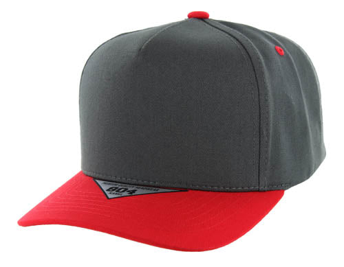 BLANK COTTON 5 PANEL SNAPBACK BALL CAP