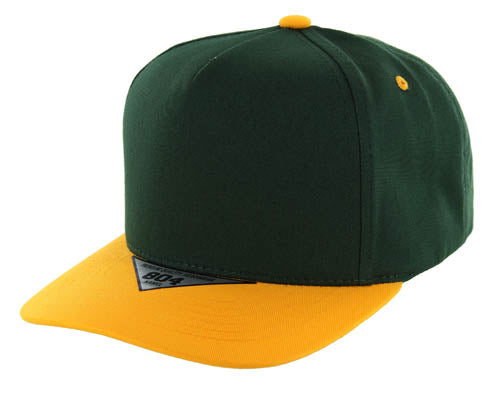 BLANK COTTON 5 PANEL SNAPBACK BALL CAP