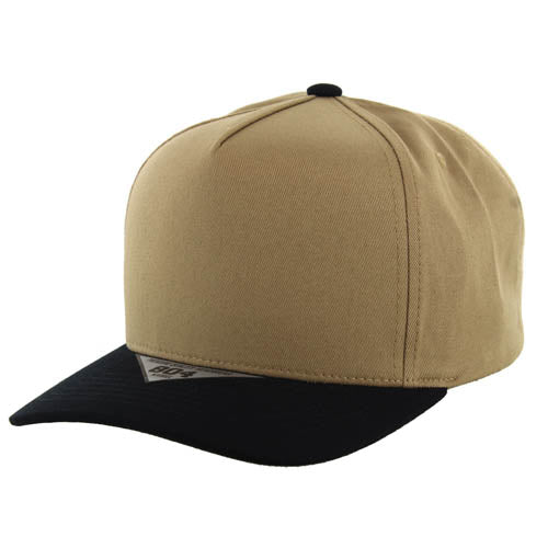 BLANK COTTON 5 PANEL SNAPBACK BALL CAP