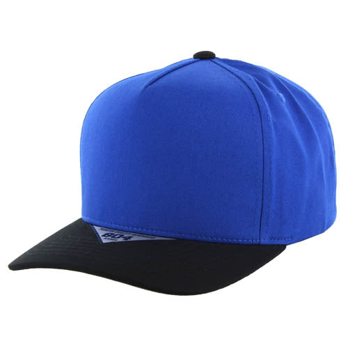 BLANK COTTON 5 PANEL SNAPBACK BALL CAP