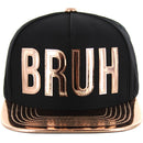 GOLD PATCH DETAIL FOIL APPLIQUE SNAPBACK CAP