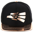 GOLD PATCH DETAIL FOIL APPLIQUE SNAPBACK CAP