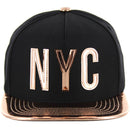 GOLD PATCH DETAIL FOIL APPLIQUE SNAPBACK CAP