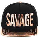 GOLD PATCH DETAIL FOIL APPLIQUE SNAPBACK CAP