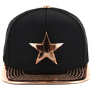 GOLD PATCH DETAIL FOIL APPLIQUE SNAPBACK CAP