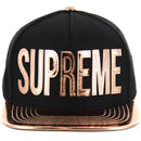 GOLD PATCH DETAIL FOIL APPLIQUE SNAPBACK CAP