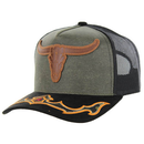 LONGHORN PATCH TRUCKER SNAPBACK
