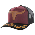 LONGHORN PATCH EMBROIDERY VISOR TRUCKER SNAPBACK