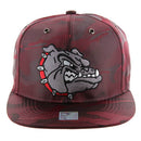 BULLDOG EMBROIDERY PATCH FLAT VISOR SNAPBACK