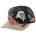 USA EAGLE EMBROIDERY TRUCKER SUEDE VISOR