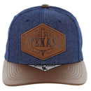 TEXAS PATCH PU VISOR DENIM SNAPBACK