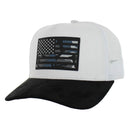 USA RUBBER PATCH SUEDE VISOR TRUCKER SNAPBACK