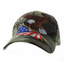 USA EAGLE EMBROIDERY CURVED SNAPBACK VELCRO CAP