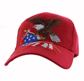 USA EAGLE EMBROIDERY CURVED BILL SNAPBACK VELCRO CAP