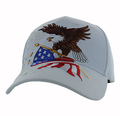 USA EAGLE EMBROIDERY CURVED BILL SNAPBACK VELCRO CAP