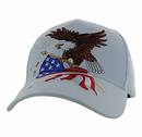 USA EAGLE EMBROIDERY CURVED BILL SNAPBACK VELCRO CAP